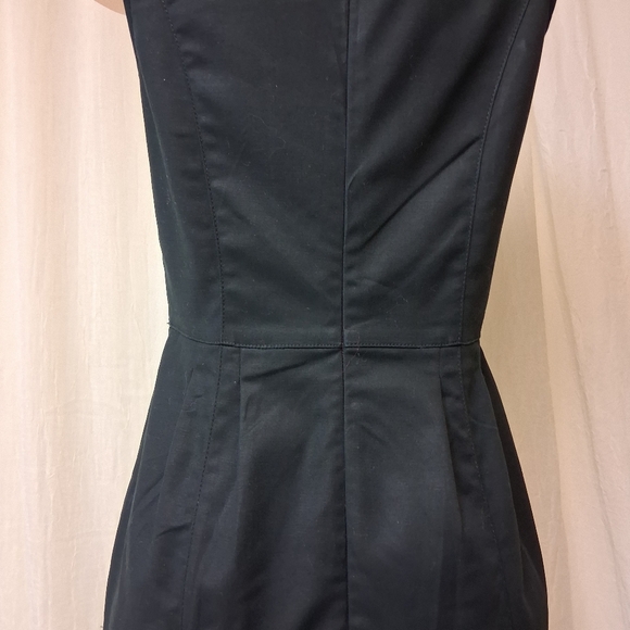 Peck & Peck COLLCTION Elegant Black Sleeveless Midi Dress Wen.Sz 6 98%cotton - Picture 11 of 16